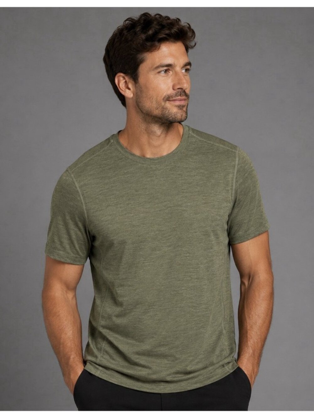 TEN THOUSAND Mens S The Versatile Shirt Green Short Sleeves